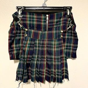 Plaid bondage mini skirt | Lip Service Cult